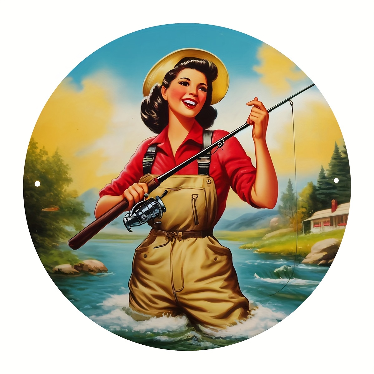 Home Gym In Garage - Fly Fishing Aluminum Sign - Perfect