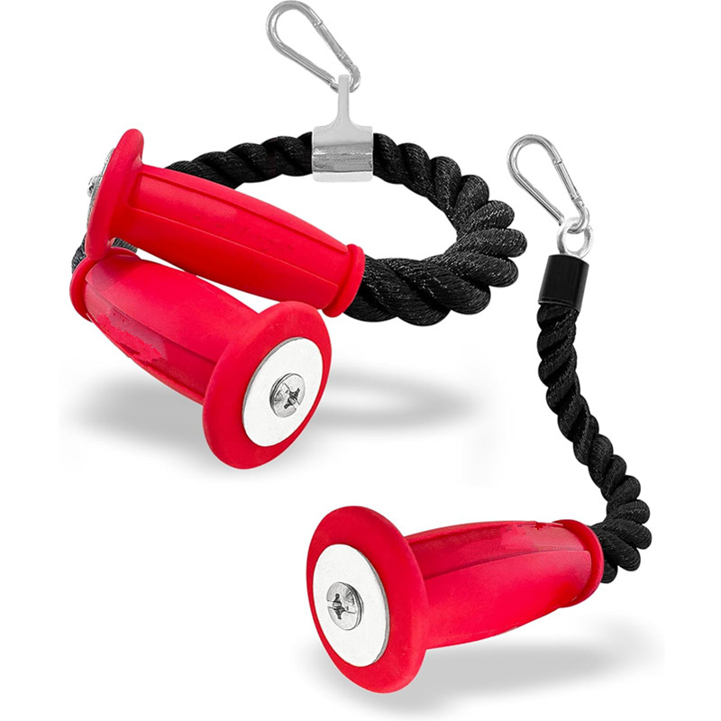 Home Gym Garden - Ergonomic Tricep Ropes Non-Slip Cable Attachment