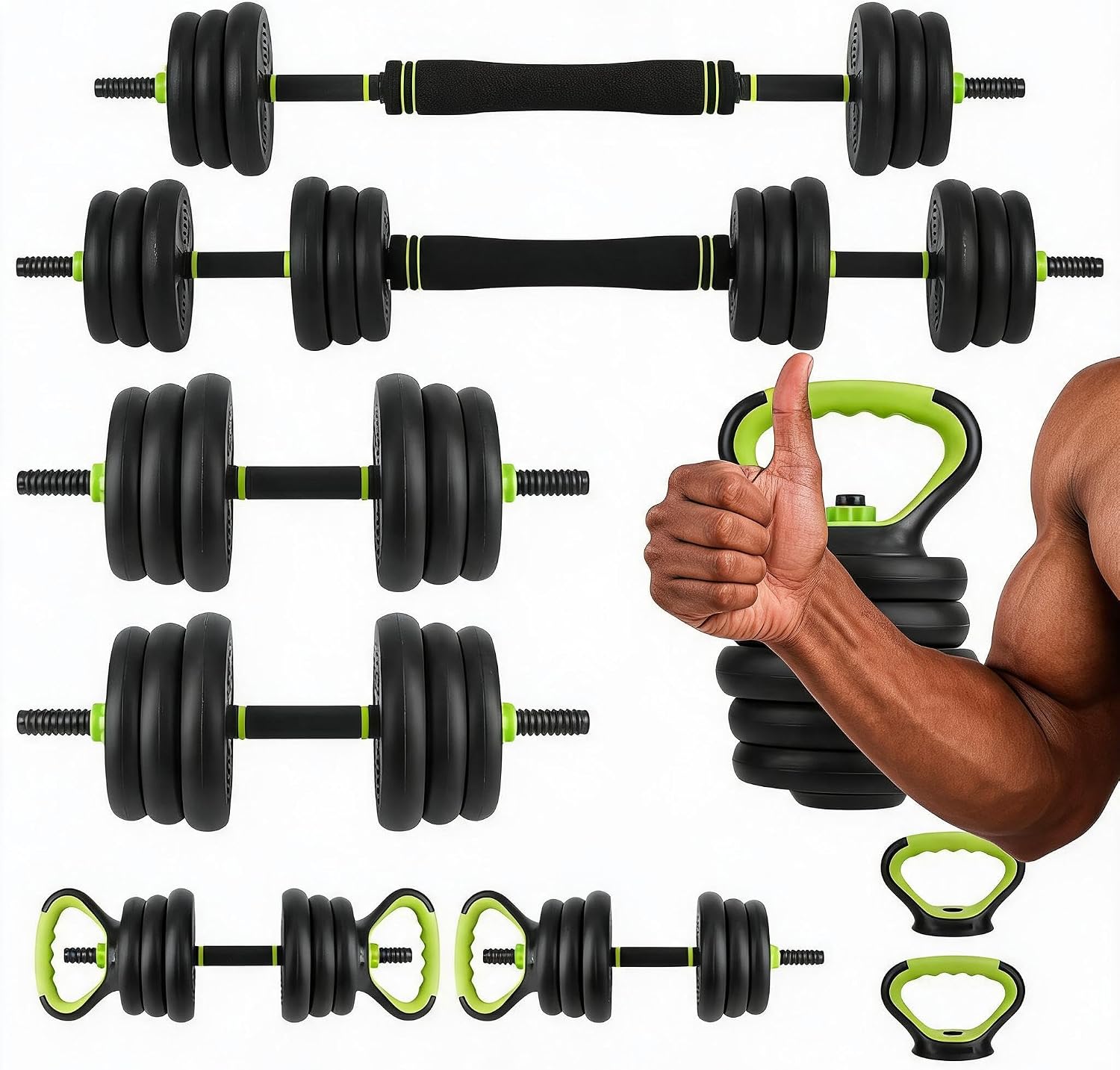 Home Gym Options - 4 in 1 Adjustable Dumbbell Set,