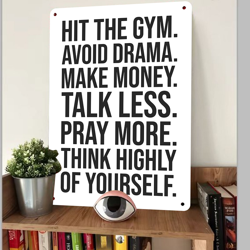 Inspirational Quote Metal Tin  - огляд і ціна Home Gym Minimalist