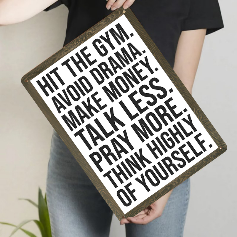 Inspirational Quote Metal Tin  - огляд і ціна Home Gym Minimalist