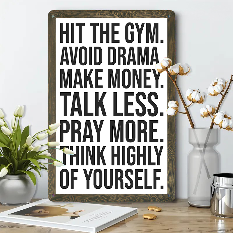 Inspirational Quote Metal Tin  - огляд і ціна Home Gym Minimalist