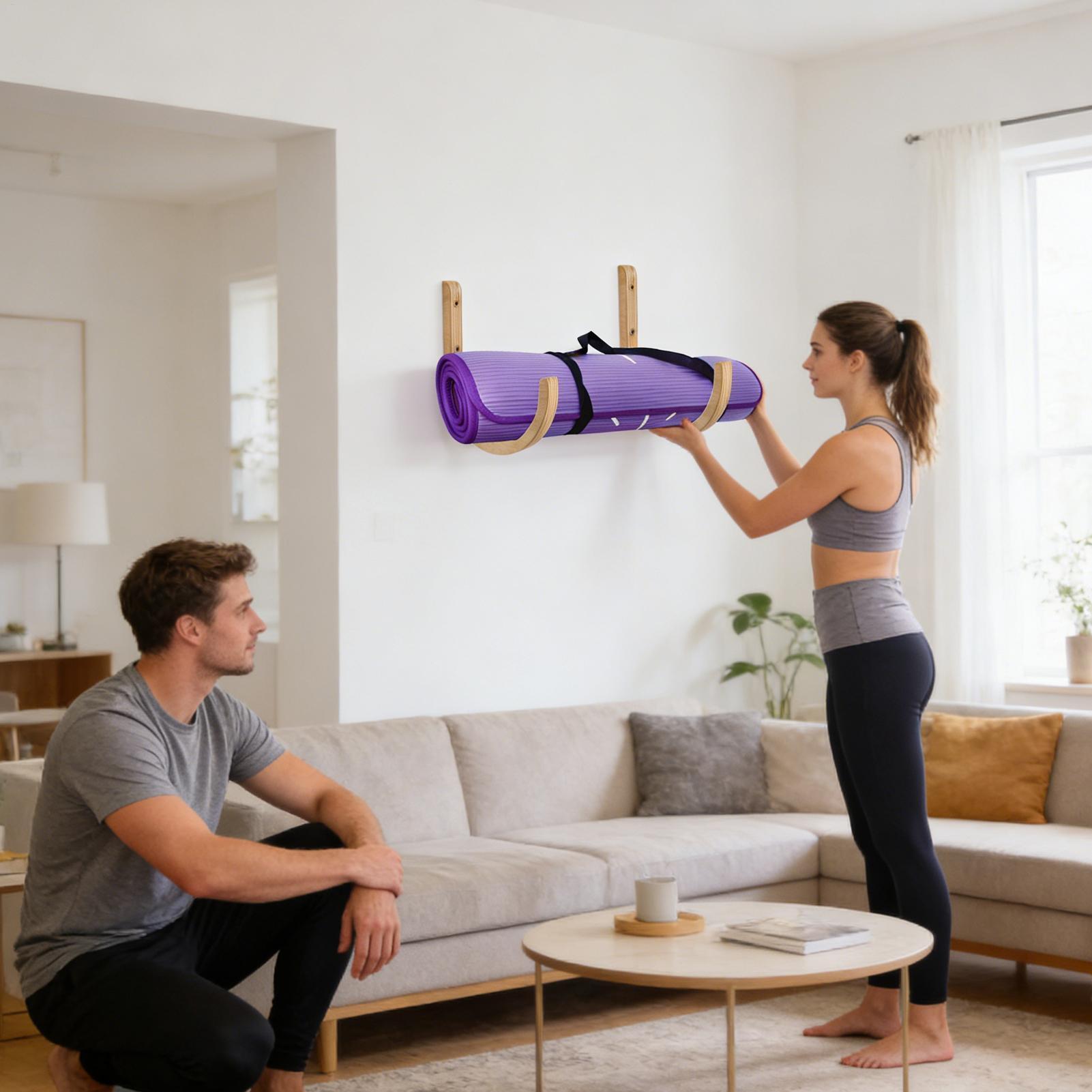 Yoga Mat Organizer 2 Pieces Wo - огляд і ціна Home Gym Yoga Storage