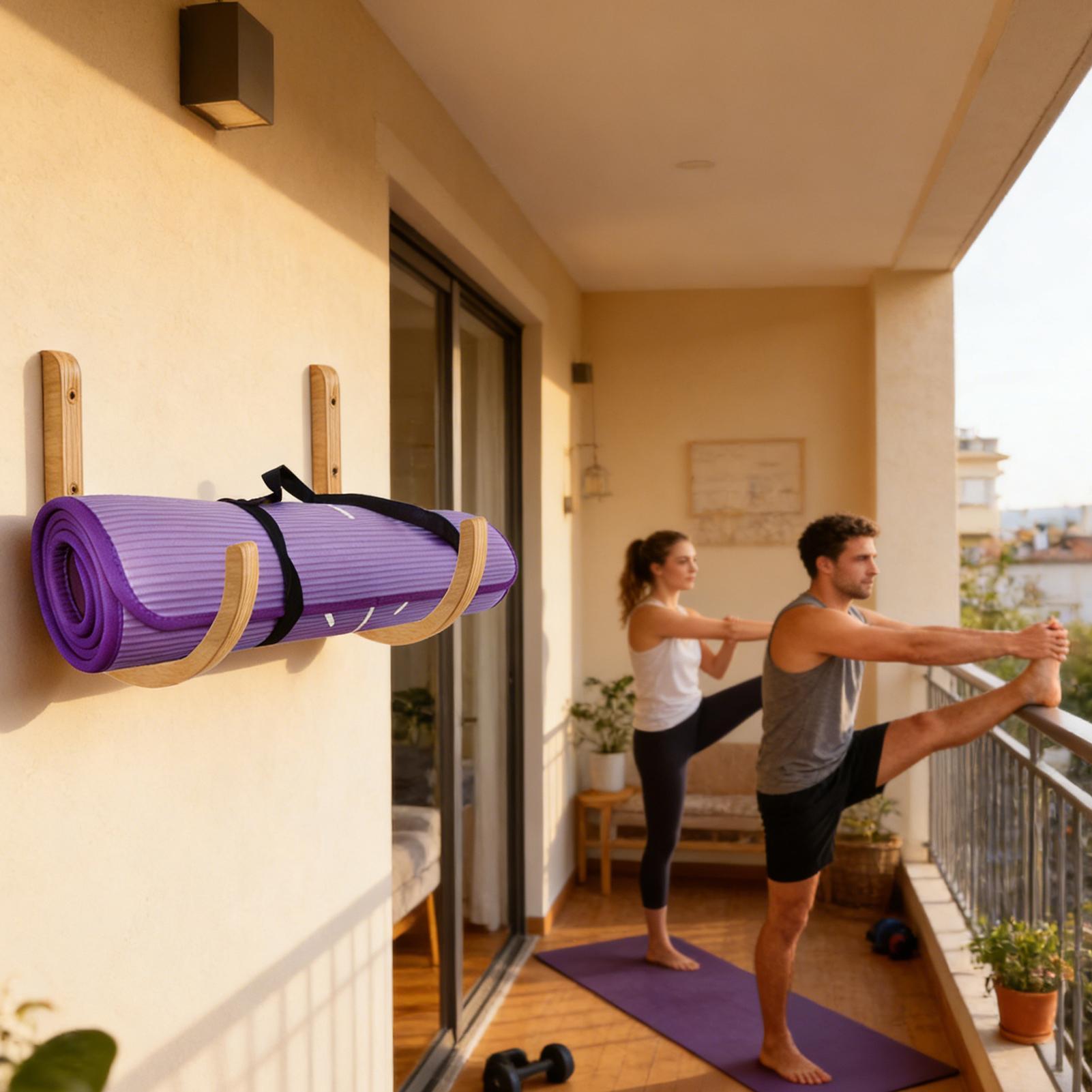 Yoga Mat Organizer 2 Pieces Wo - огляд і ціна Home Gym Yoga Storage