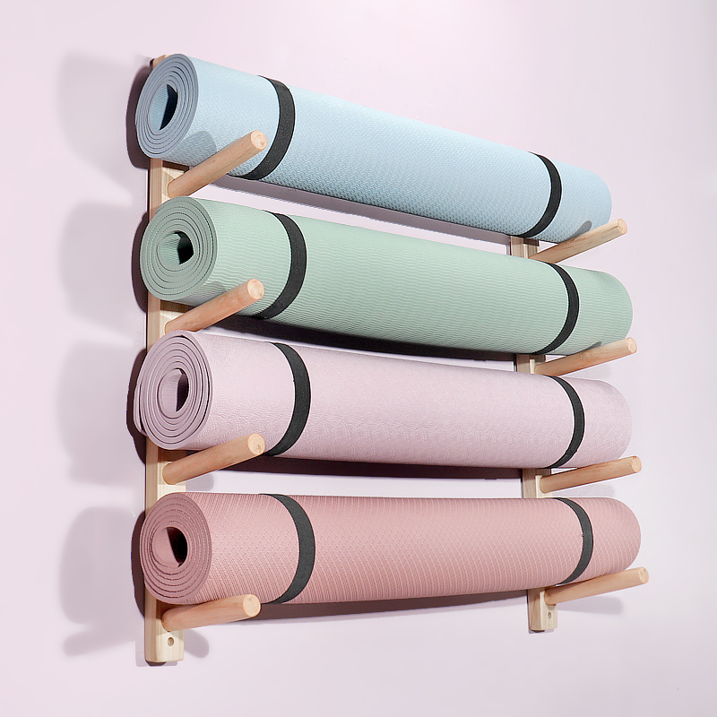 Wooden Yoga Mat Holder Wall Mo - огляд і ціна Home Gym Yoga Storage