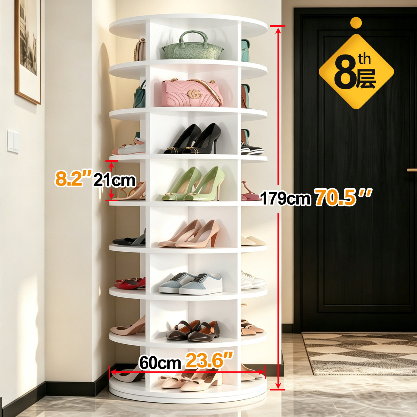 360 Rotating Modern Shoe Rack  - огляд і ціна Home Gym Minimalist