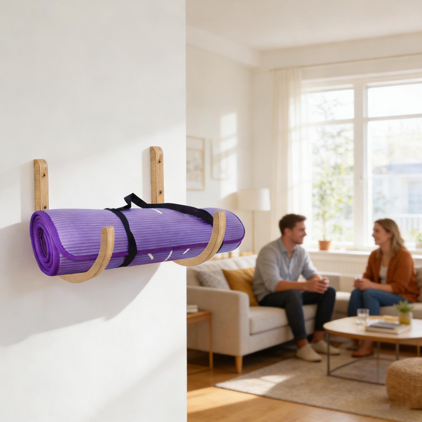 Yoga Mat Holder 2 Pieces Woode - огляд і ціна Home Gym Yoga Storage