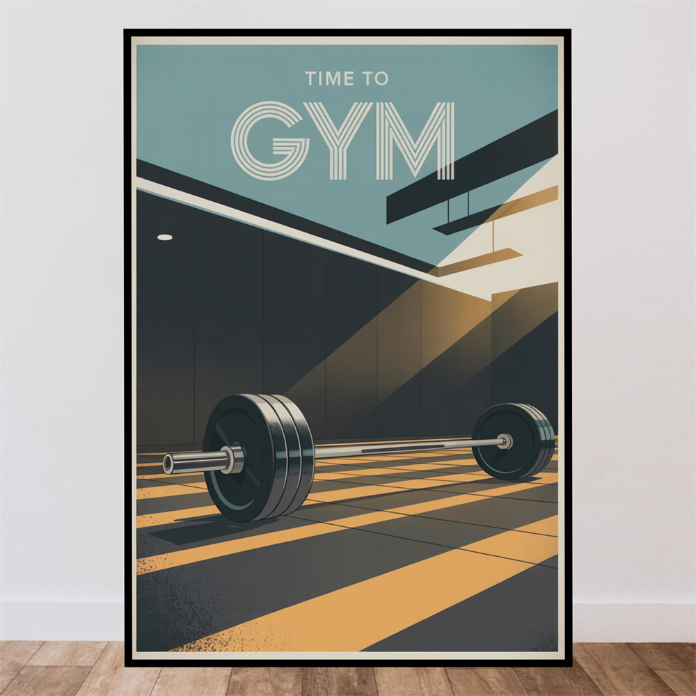 Time To Gym Poster Outdoor Wal - огляд і ціна Home Gym Minimalist
