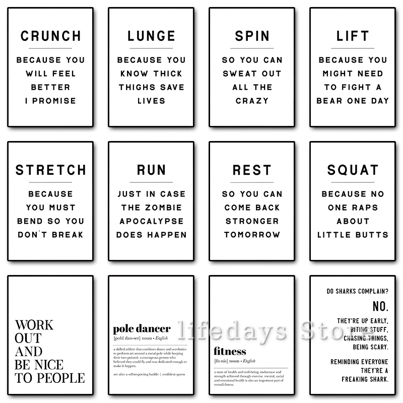 Fitness Work Out Funny Quotes  - огляд і ціна Home Gym Minimalist