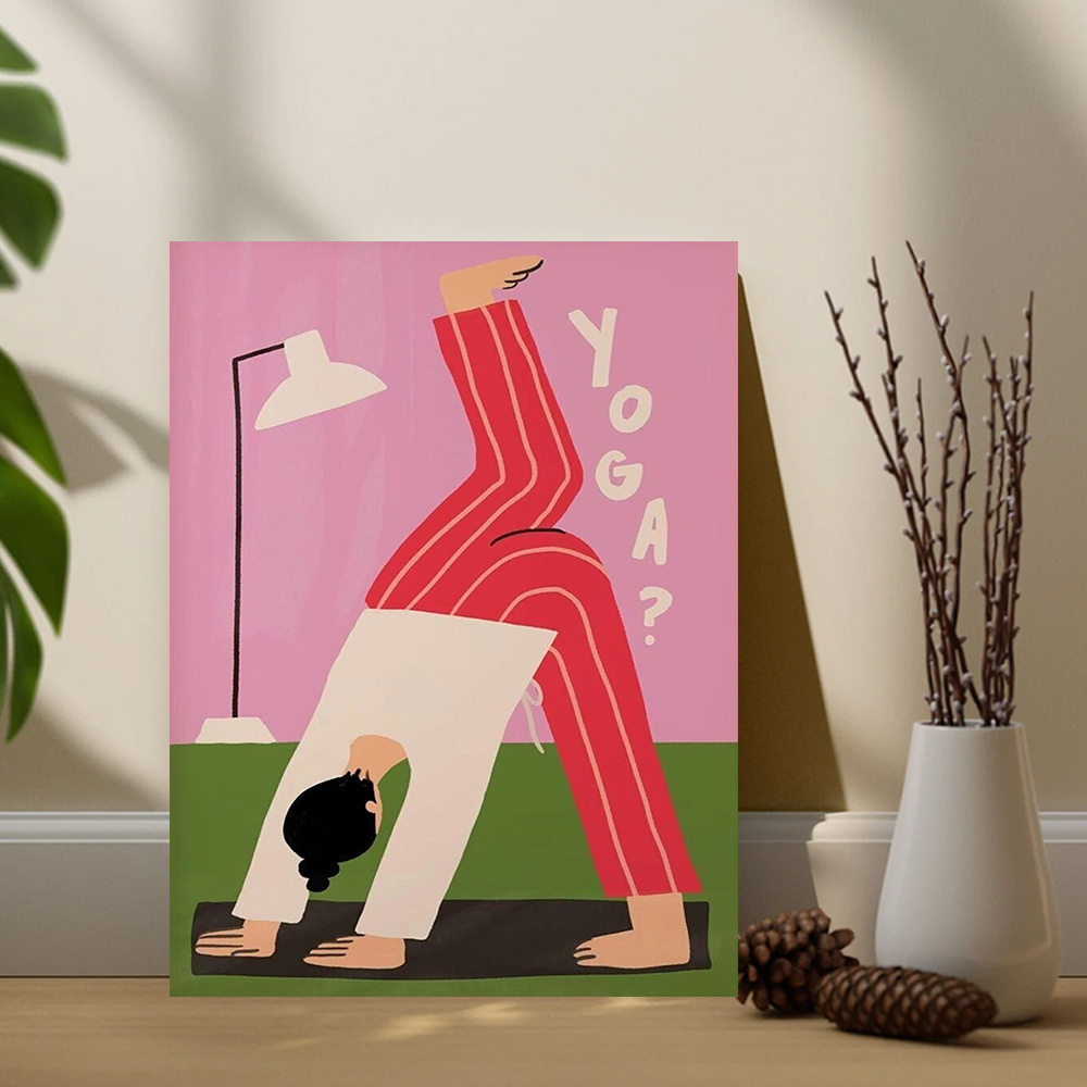 Yoga Downward Dog Canvas Print - огляд і ціна Home Gym Minimalist