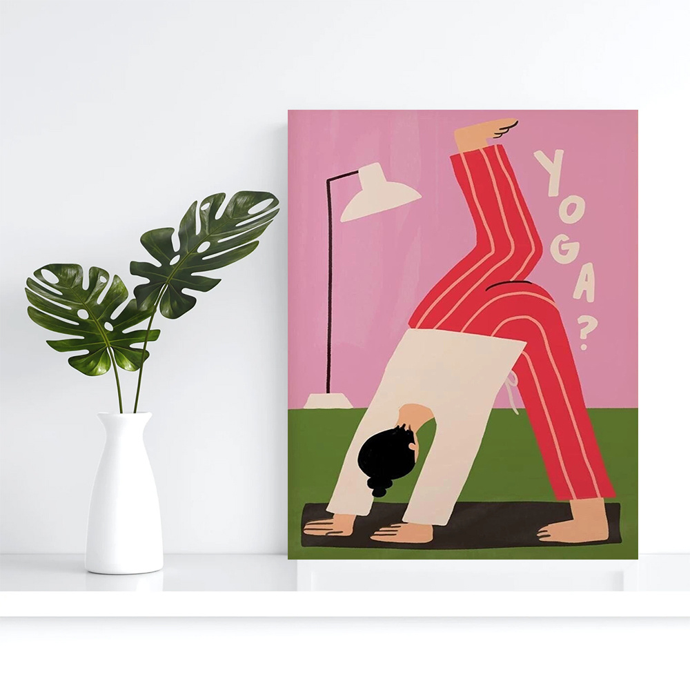 Yoga Downward Dog Canvas Print - огляд і ціна Home Gym Minimalist
