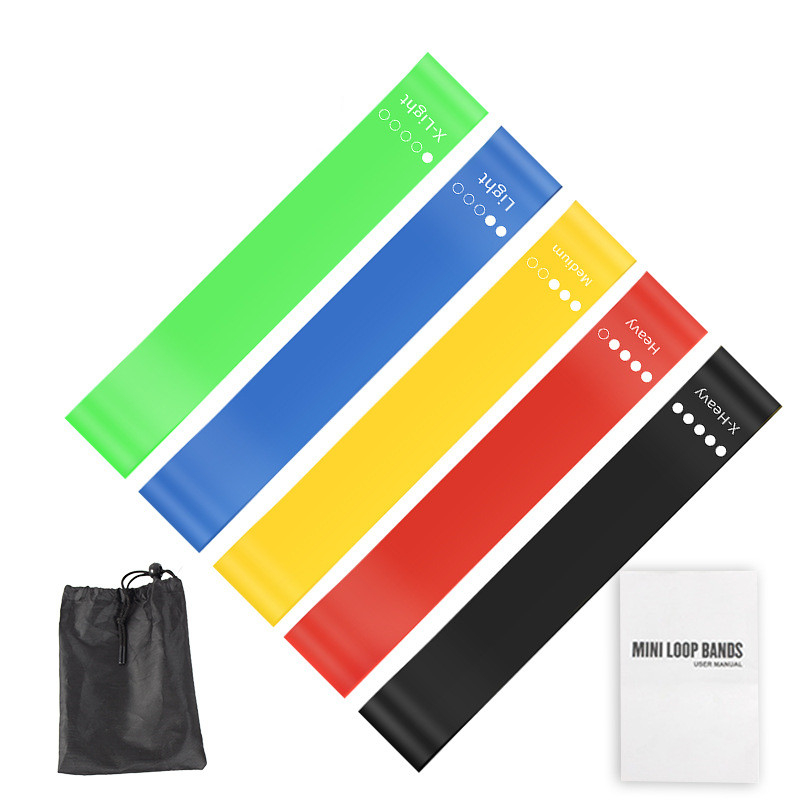 5Pcs TPE Resistance Bands Set  - огляд і ціна Home Gym Yoga Storage