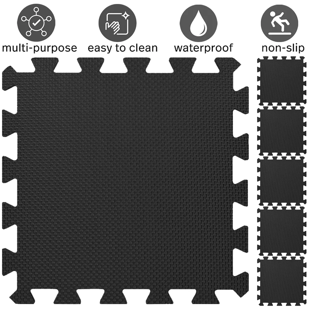 8/16 Pcs Gym Mat Cross-pattern - огляд і ціна Home Gym In Garage