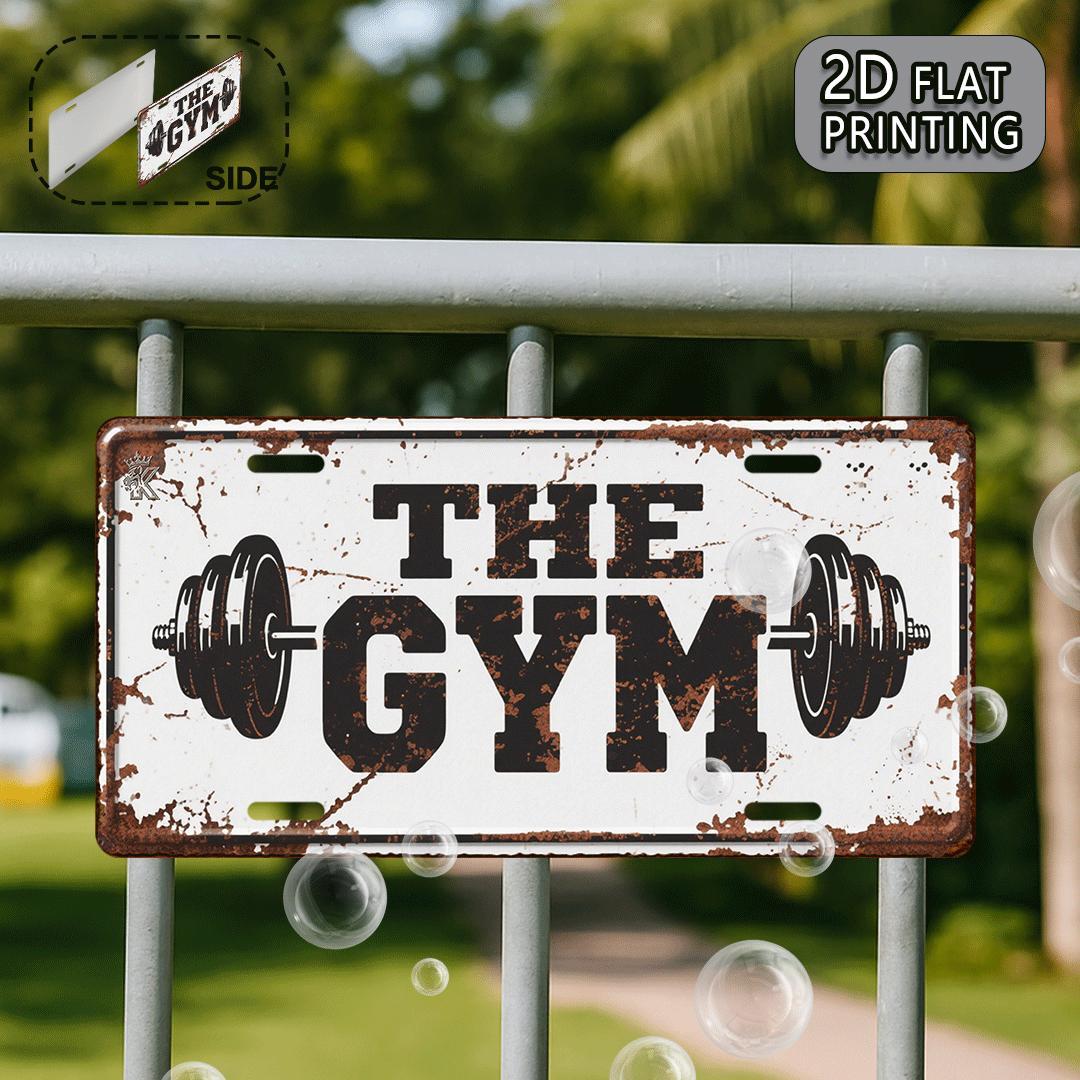 Vintage The Gym Metal License  - огляд і ціна Home Gym In Garage